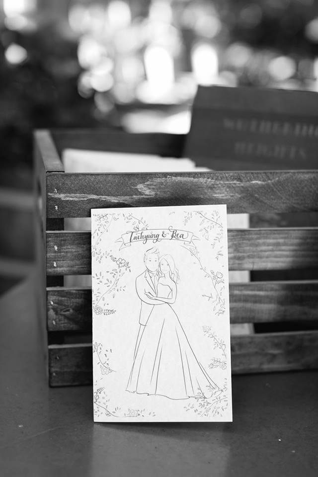 Rustic and elegant wedding at Calamigos Ranch in the Redwood room, personalized portrait of bride and groom