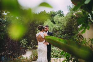 A garden wedding at Mermaid Mountain Inn, bride and groom portrait shot