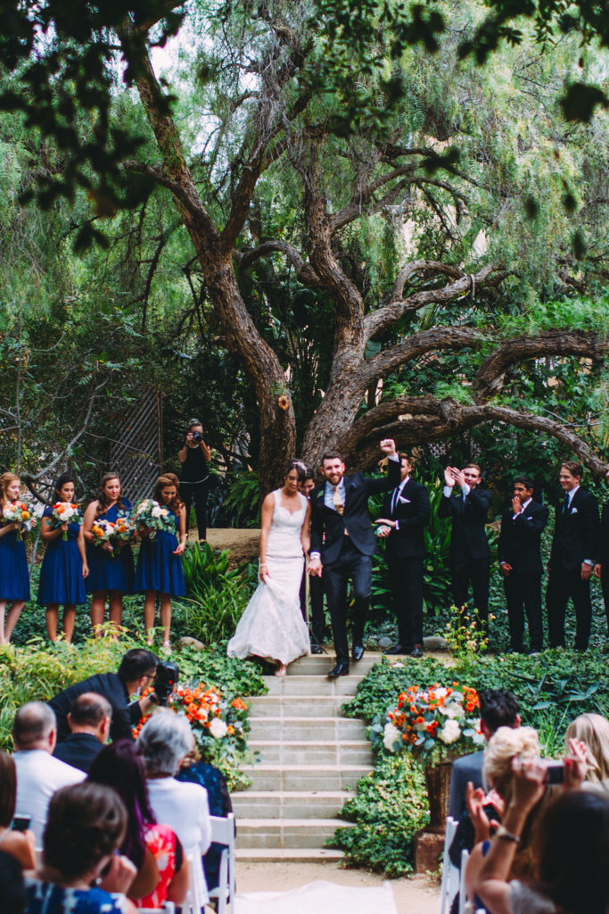 A garden wedding at Mermaid Mountain Inn, recessional