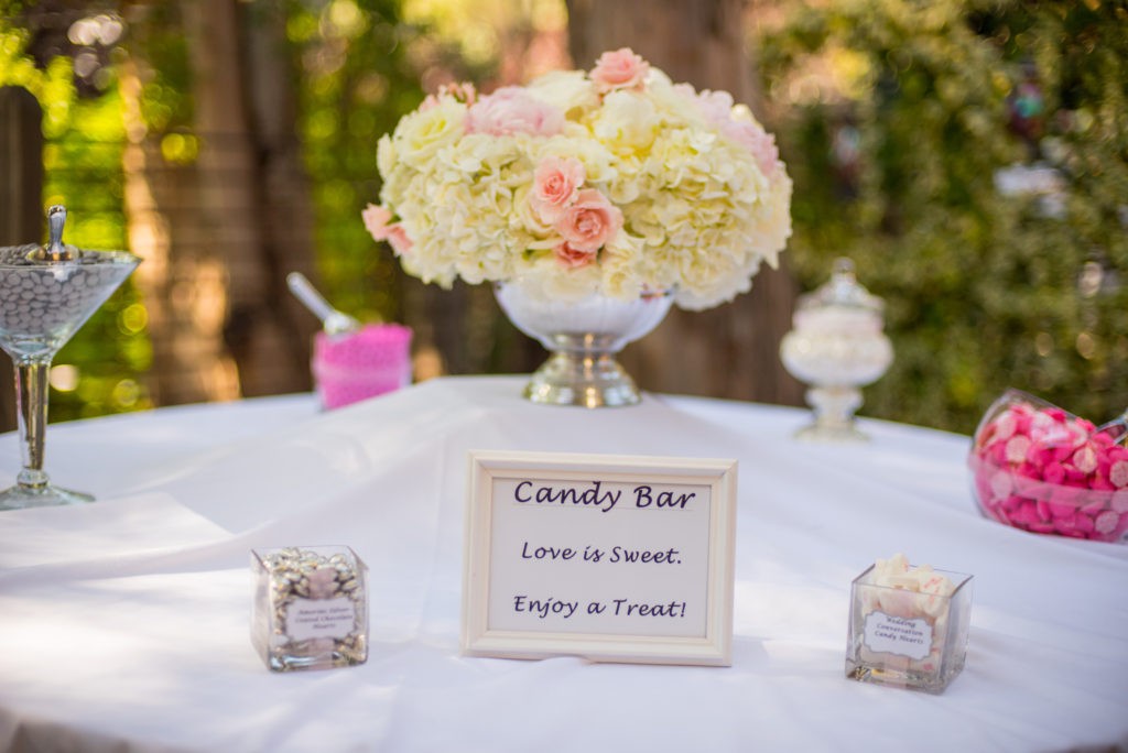Candy bar for this Malibu wedding at Calamigos Ranch