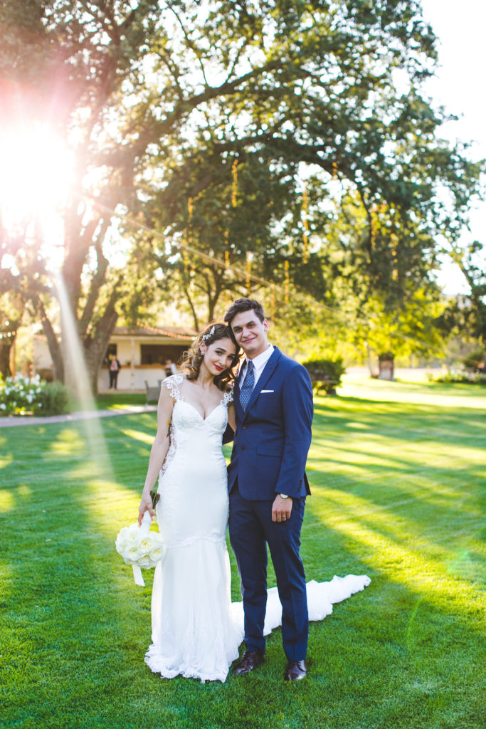 An intimate wedding at Triunfo Creek Vineyards, bride and groom portrait