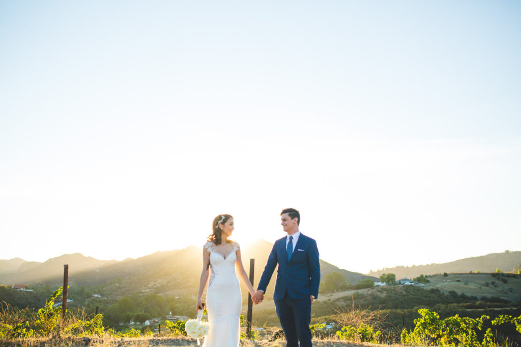 An intimate wedding at Triunfo Creek Vineyards, bride and groom portraits