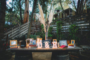 Fall Wedding at Calamigos Ranch, welcome table