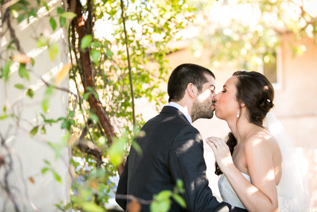 Classic and vintage wedding at Calamigos Ranch, bride and groom first look