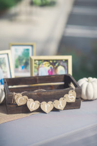 rustic card box for this soft and romantic wedding at strawberry farms golf course