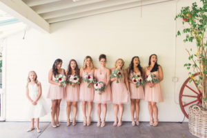 pink short bridesmaid dresses