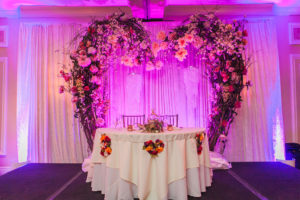 Modern and Chic wedding at Garland Hotel, sweetheart table