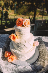 Saddlerock Ranch wedding reception cake table