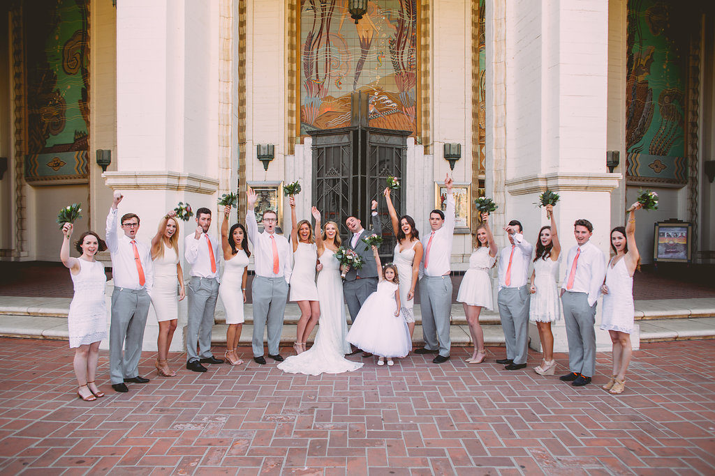 wedding party portrait shot in Catalina Island