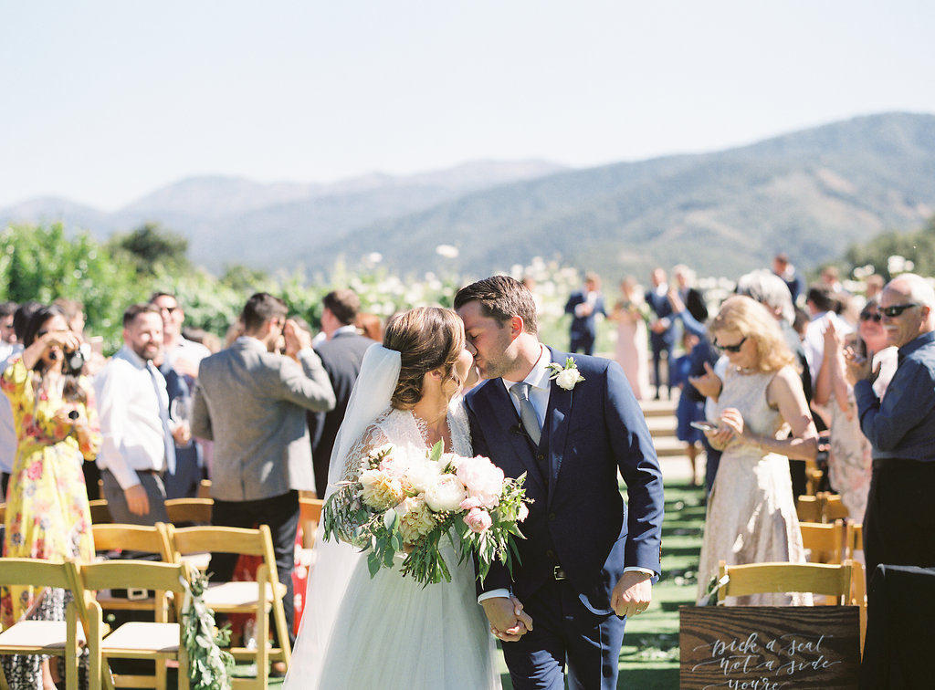 Holman Ranch Wedding Northern California Wedding First Kiss