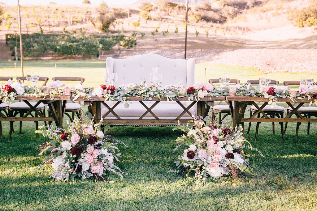 Sweetheart Table and Flowers