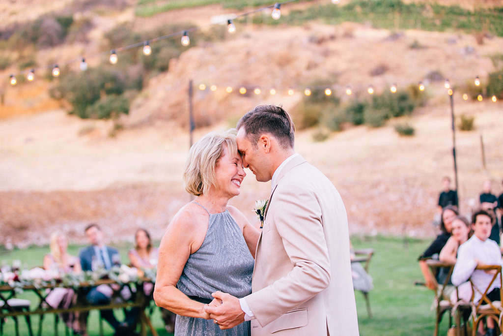 Mother Son Dance Triunfo Creek Vineyards Malibu Wedding, ways to include your mom in your wedding day