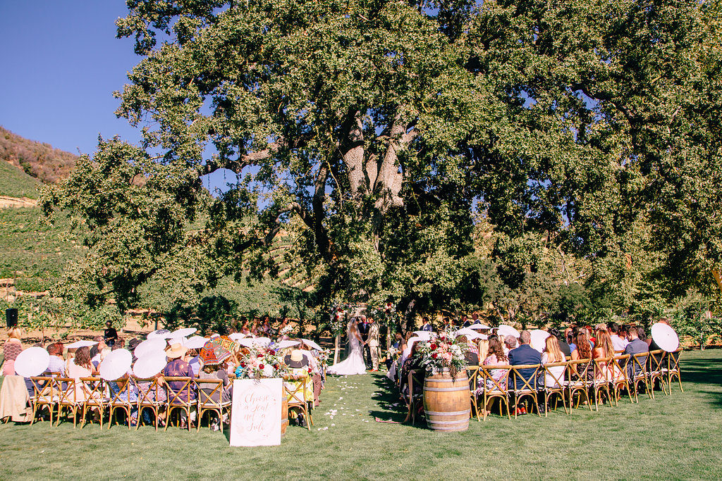 Triunfo Creek Vineyards Wedding Ceremony 