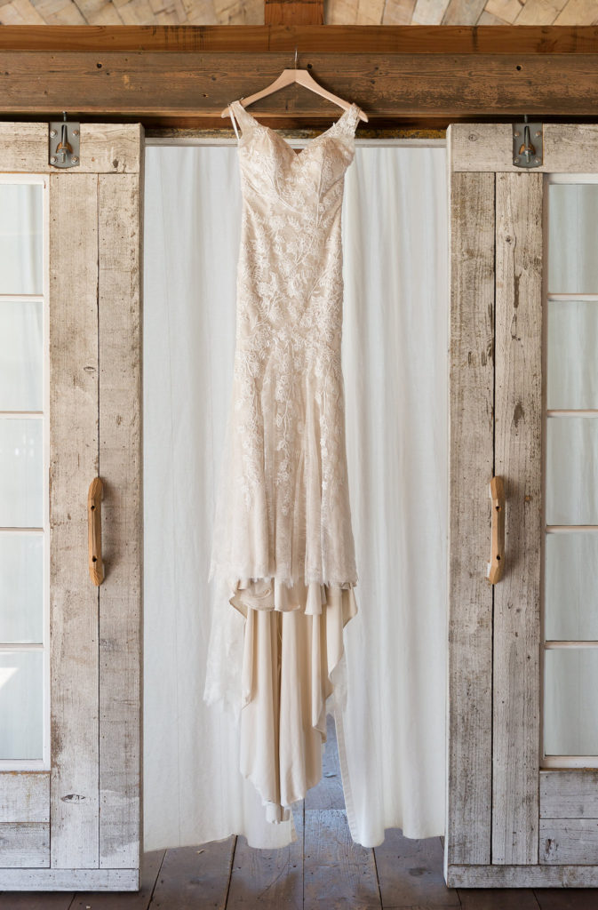 Lace Bridal Gown at Triunfo Creek Vineyards
