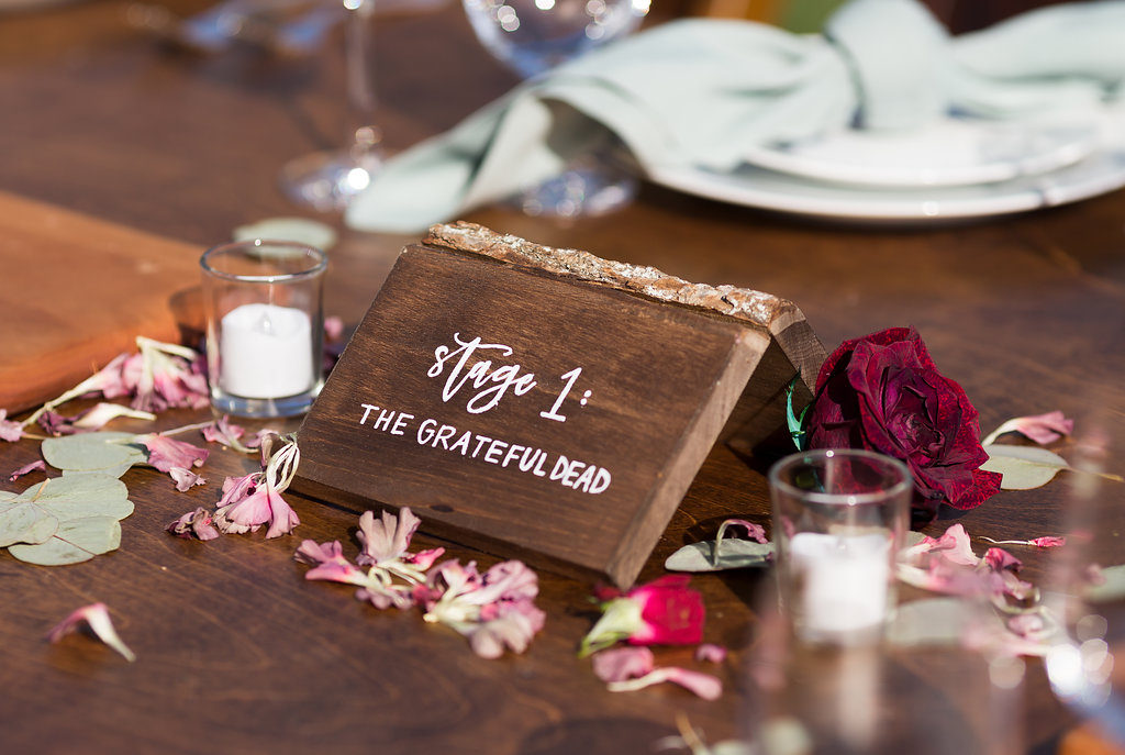 Music themed wooden table numbers