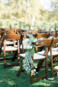eucalyptus wedding aisle decoration for ceremony