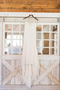 Triunfo Creek Vineyards wedding, white wedding dress