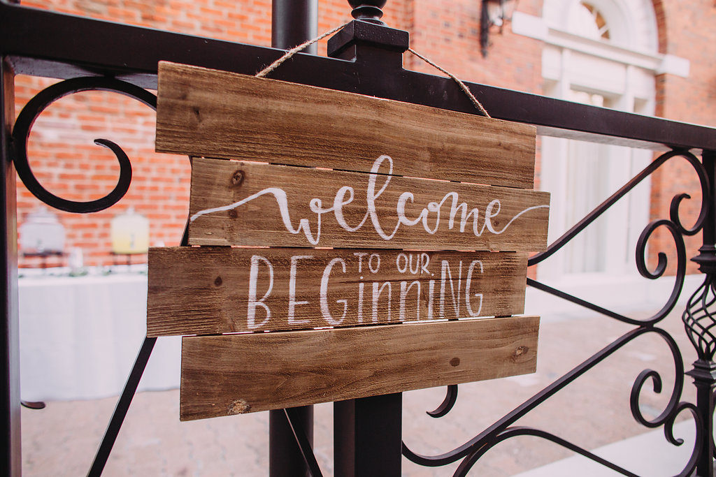 Welcome to our beginning wedding sign