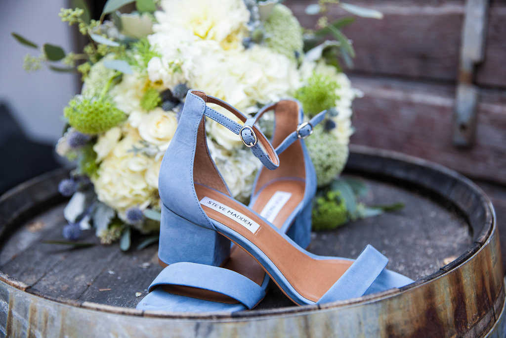 blue bridal shoes, something blue