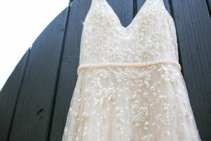 white beaded wedding dress
