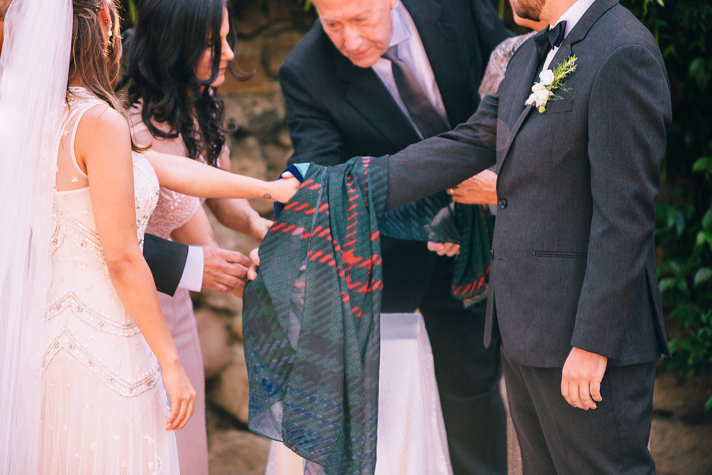 Rancho Buena Vista Adobe wedding ceremony, celtic wedding traditions, handfasting