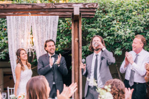 Rancho Buena Vista Adobe wedding reception toasts, quaich scotch celtic tradition