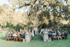 Triunfo creek vineyard wedding ceremony