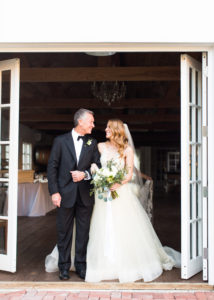 Royal Inspired Vineyard Wedding at Triunfo Creek Vineyards, bride entrance, ways to include your dad into your wedding day
