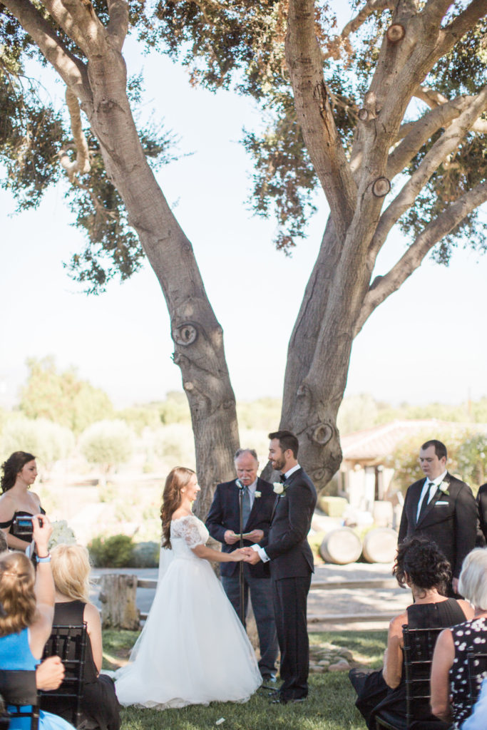 Sogno del fiore wedding ceremony in Santa Ynez winery