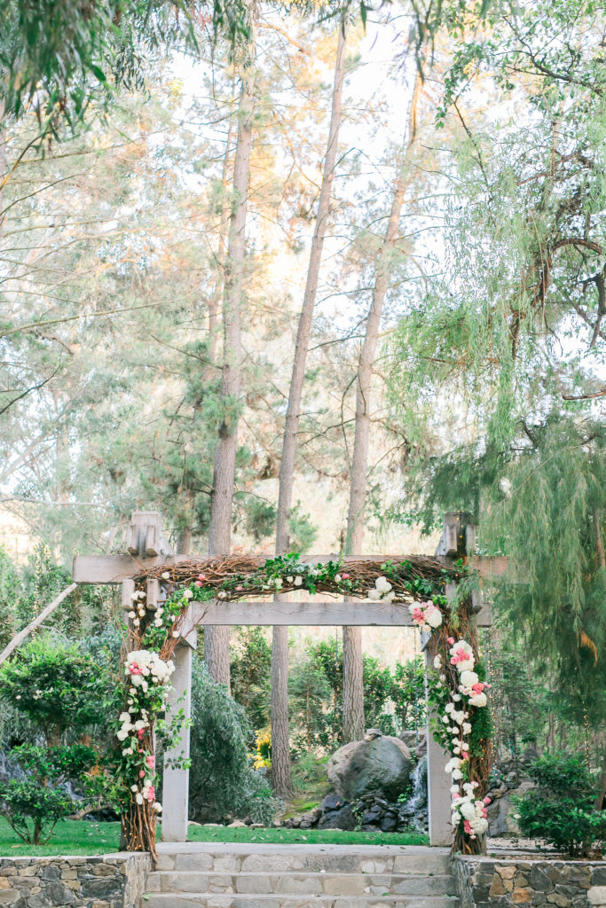 Calamigos Ranch wedding floral arch