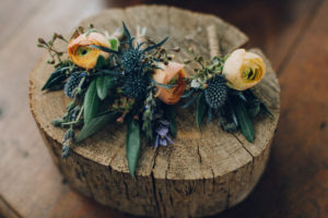 A desert wedding in Ojai at Red Tail Ranch, ranunculus boutonniere