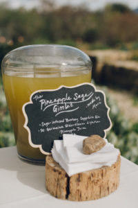 A desert wedding in Ojai at Red Tail Ranch, signature cocktail drink