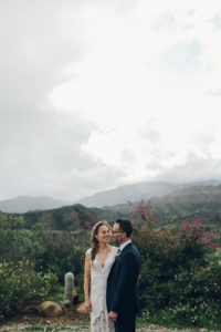 A desert wedding ceremony in Ojai at Red Tail Ranch