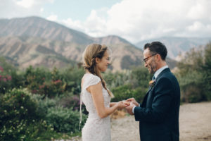 A desert wedding ceremony in Ojai at Red Tail Ranch