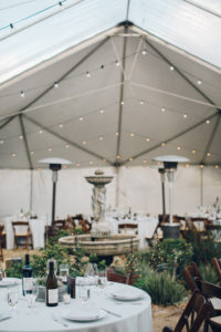 A desert wedding in Ojai at Red Tail Ranch, vintage bride and groom, tented reception