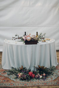 A desert wedding in Ojai at Red Tail Ranch, sweetheart table