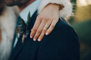 A desert wedding in Ojai at Red Tail Ranch, vintage wedding ring