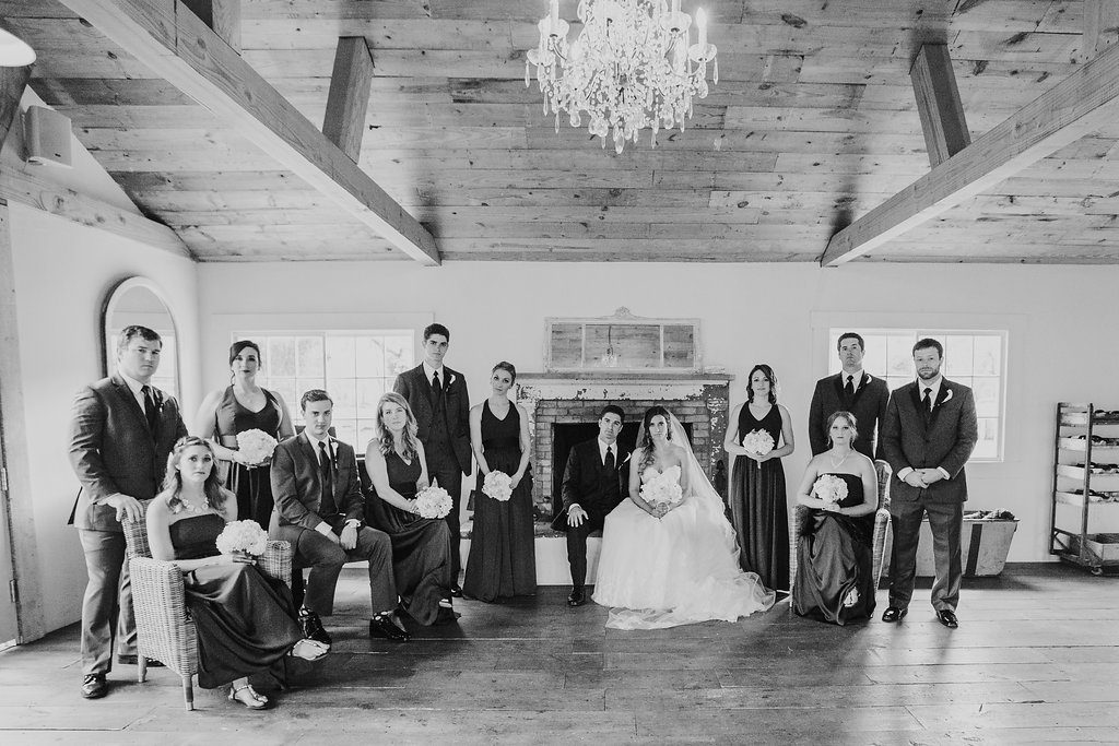 simple rustic wedding at Triunfo Creek Vineyards, wedding party portraits