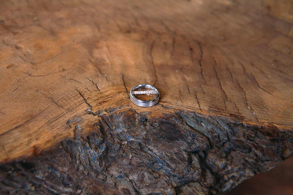 simple rustic wedding at Triunfo Creek Vineyards, ring detail shot