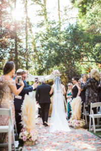 east coast meets west coast wedding ceremony at Calamigos Ranch, Jewish ceremony at Calamigos Ranch