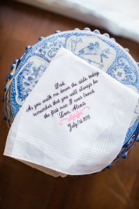 bride custom embroidered handkerchief gift to father of the bride