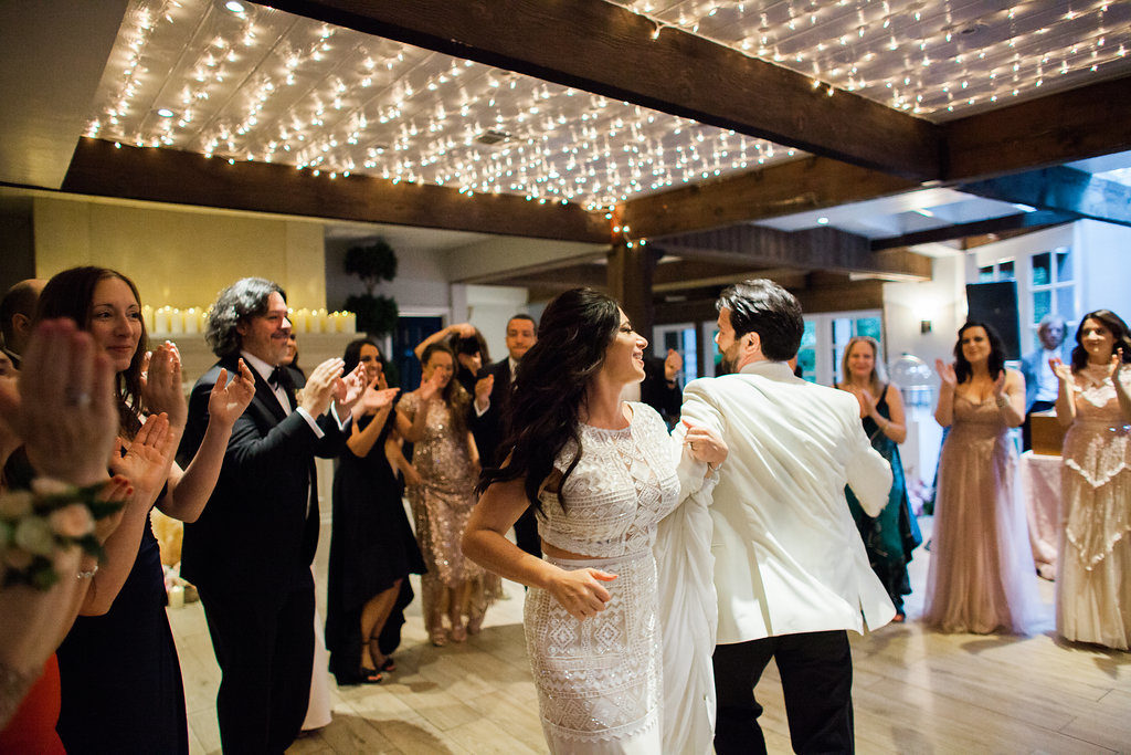 bride and groom first dance at Calamigos Ranch