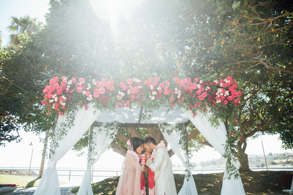 Stunning Indian wedding ceremony in San Pedro, bride and groom portraits