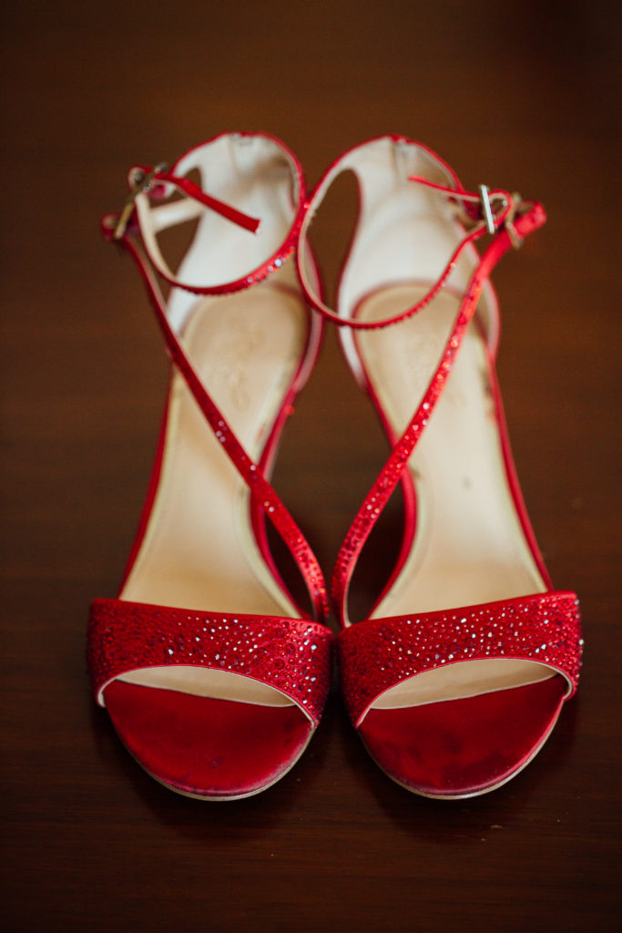 Stunning Indian Wedding in San Pedro, red bridal shoes