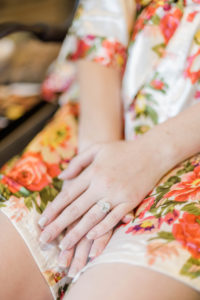 ring detail shot while bride is getting ready for a chic rustic wedding at Calamigos Ranch