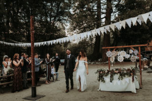 Summer camp themed wedding reception in Big Bear at Camp Wasegan
