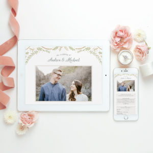 Feathered Arrow Event and Wedding Planning, Basic Invite customized wedding invitations, wedding website