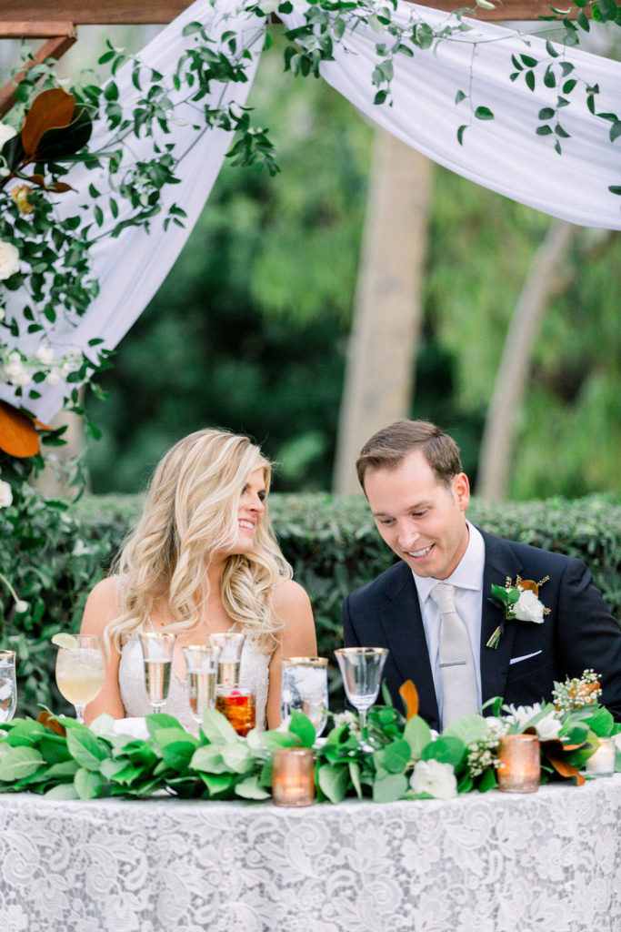 A Romantic Fall Wedding reception at Maravilla Gardens