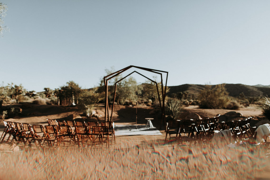 A Joshua Tree wedding at Tumbleweed Sanctuary, desert wedding ceremony