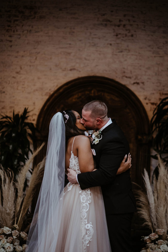 A romantic wedding ceremony at Ebell Long Beach